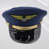 Amazon Transfronterizo Nuevo Sombrero Bordado de la Fuerza Aérea Sombrero de Vuelo de Rendimiento Sombrero Novedoso Accesorio de Sombrero Sombrero de Capitán de Poliéster de Copa Plana