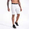 Calças de Compressão Cinza Personalizadas de Secagem Rápida para Homens, Shorts de Fitness para Yoga, Malhas Esportivas Elásticas para Ciclismo OEM