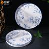 Série Coleção Azul e Branco Wuhe Conjunto de Louça de Melamina Uso Diário Tigela para Conservar Alimentos na Cozinha Porta-Copos Colher de Sopa Colher de Arroz Prato de Frutas