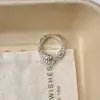 Anillo de Gota de Agua con Textura Irregular para Mujer, Líneas Geométricas de Doble Capa, Anillo Abierto Versátil, Anillo para Dedo Índice de Celebridad de Internet de Nicho, Moderno