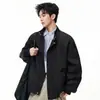 Chaqueta estilo americano Harrington con cuello mao, nueva colección de otoño para hombre, chaqueta tipo béisbol de corte holgado, chaqueta tipo coach de trabajo, chaqueta de algodón con cuello mao