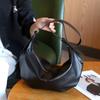 Bolso de Mujer de Cuero Genuino Bolso Dumpling Transfronterizo Gran Capacidad Capa Superior Piel de Vaca Caída Natural Bandolera Cuero Suave Bolso de Hombro Casual para Mujer