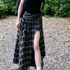 Falda de Cuadros con Diseño Irregular para Mujer Verano Nueva Moda de Gama Alta Falda Elegante--Venta Directa de Fábrica
