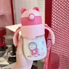 Taza con Tubo de Succión para Niños Conejito Lindo Taza para Beber para Bebé de 3 Años Niñas Alto Valor Tetera Especial para Guardería y Escuela