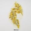 Miçangas de malha bordado computadorizado cauda de fênix lantejoulas flor adesivos de tecido vestido cheongsam acessórios de roupa de palco aplique atacado