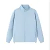 Chaqueta cárdigan con cremallera y cuello alto de algodón líquido de cinco capas, peso pesado 400g, marca de moda, sudadera unisex casual de negocios para otoño
