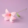 Ramos de Flores Decorativos, Flores de Recuerdo, Flores Eternas Simuladas, Productos Terminados de Ganchillo de Hilo Hechos a Mano, Adornos Tejidos de Flor de Lirio
