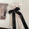 Elegante Fita de Cetim Cor Sólida Francesa Laço Tridimensional Grampo de Cabelo Parte de Trás da Cabeça Semi-Grampo de Cabelo Presilha de Rabo de Cavalo Presilha de Topo
