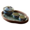Bule de Cerâmica para Uso Doméstico, Bule Individual, Porcelana Ru, Conjunto de Chá Kung Fu, Azul e Branco