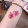 Tatuagem Adesiva Colorida de Lótus e Carpa para Boa Sorte e Riqueza, à Prova d'Água, Duradoura, para Clavícula, Tornozelo, Cobertura de Cicatriz de Flor de Cerejeira de Alto Valor