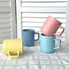 Caneca Empilhável Cerâmica Cor Pura com Manga Personalizada para Logo Pequena para Água Café Leite Presente Fábrica Liling