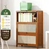 Estante de Livros de Madeira Maciça com Porta para Uso Doméstico, Estante para Cantinho Infantil, Armário Estreito de Exibição e Armazenamento de Parede para TV em Estilo Americano Moderno