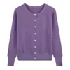 Chaqueta corta de estilo moderno y suave, perfecta como capa base, con un diseño único y un toque de atractivo nicho.; cárdigan de punto con pelo de mapache para mujer de otoño e invierno