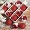 Cruze a Fronteira Hong Kong Heng 6 cm Decoração de Natal Bola 12 Bola Encaixotada Árvore de Natal Acessórios Pintados de Vermelho Bola Decoração de Natal