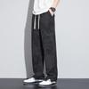 Pantalones Casuales Sucios de Seda de Hielo para Hombre Verano Delgados Sueltos Rectos Estilo Americano Marca de Moda Dummy Pierna Ancha Deportivos Largos