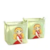 Cesta de Almacenamiento Plegable para Coche con Dibujo de Niña, Impermeable de Gran Capacidad, Organizador de Bocadillos para Coche, Cesta de Almacenamiento Plegable