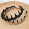 Diadema de Peluche con Dientes Largos para Cabello Ondulado, Nuevo Accesorio de Pelo Esponjoso para Otoño e Invierno, Adorno de Punto Antideslizante para el Cabello para Mujeres