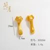 Colgante Jianyuesha Oro Ruyi Esmalte Goteado Bendición Nube Auspiciosa con Agujero Codo Pulsera Collar Joyería Accesorios DIY