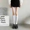 Meias Invisíveis Preto e Branco Meias jk Meias Femininas de Comprimento Médio Primavera e Verão Meia Fina para Pernas Finas Meia até o Joelho