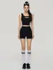 Chaleco deportivo de una pieza para mujer con almohadillas en el pecho incorporadas, top de yoga tipo dos piezas, shorts de secado rápido, conjunto de Pilates
