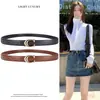 Cinturón de Hebilla C de Doble Cara para Mujer, Cinturón Decorativo Estilo Ins, Tendencia para Traje, Jeans, Moda, Cinturón Versátil para Falda de Verano
