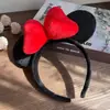 Faixa de Cabelo de Luxo High-End com Desenho do Mickey para Mulheres, Faixa de Cabelo de Pelúcia Antiderrapante para Lavar o Rosto, Faixa de Cabelo High-Top