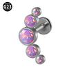 Titanio G23 Ópalo dientes internos labio uña ARC triángulo flor multi-estilo pedrería anillo labial rosca interna cartílago de la oreja aretes