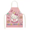 Delantal infantil HelloKitty, diseño de gato rosa, anti-manchas, delantal para adultos, venta directa de fábrica, baberos disponibles para venta al por mayor