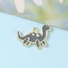 Lindos aretes colgantes de aleación con forma de animal dinosaurio y gota de aceite, llavero, accesorios de joyería, materiales hechos a mano para bricolaje al por mayor