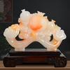 Ornamento de Cabeça de Carneiro Imitação de Jade Estilo Chinês Resina Jade Cerimônia de Inauguração Presente Sala de Estar Escritório Presente Escultura Casa Nova Atacado