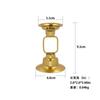 Candelabro Metálico Retro Francés Hueco Dorado de Escritorio Decoración de Ambiente Adornos de Candelabro Negros Venta al por Mayor