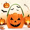 Bolsas de dulces hechas a mano para niños de Halloween transfronterizas, bolsas de fieltro de calabaza originales para pedir dulces, bolsas de dulces de Halloween