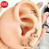 Pendientes de Aleación de Titanio F136 Constelación de la Osa Mayor Incrustados con Circonita Pendientes Clavos para el Oído Piercing Corporal de Titanio G23 Joyería al por Mayor