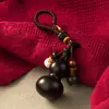 Llavero colgante de calabaza de sándalo, cadena para coche, anillo, personalizado, creativo, portátil, literario, para jugar, adornos para hombres y mujeres