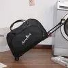 Mala de rodinhas de grande capacidade bolsa de bordo para curta distância bolsa dobrável de armazenamento de viagem para homens e mulheres com rodas mala de rodinhas bolsa macia portátil