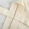 Bolsa de Tote de Lona Lisa Reutilizable para Compras Manualidades DIY Promoción
