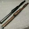 Estojo para Taco de Bilhar Tubo Espuma com Dois Furos Padrão Pele de Cobra Material Couro Caixa para Taco Bolsa para Taco de Bilhar