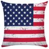 Nueva Funda de Almohada del Día de la Independencia de EE. UU. Transfronteriza Amazon Productos para el Hogar Letras Rojas y Azules Funda de Cojín de Piel de Melocotón