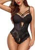 Lencería Sexy para San Valentín, Lencería Sexy de Encaje Transparente con Abertura en la Entrepierna, Chica Conejita Seductora de Lianyungang Guanyun