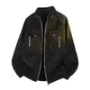 Roupa Masculina Tangkez Transfronteiriça Outono Novo Casual Retrô Jaqueta de Couro PU para Homens, Estilo Americano Solta com Gola Alta