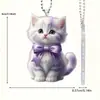 Colgante Decorativo para Espejo Retrovisor de Coche de Gato Plano Acrílico Lindo Nuevo Producto de Aliexpress Transfronterizo