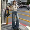 Jeans Bootcut Retro Americano para Mujer Verano 2025 Nuevo Chica Caliente Cintura Baja Sueltos Rectos No Ajustados al Tobillo Pantalones de Campana