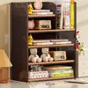 Estante de mesa, prateleira de armazenamento de mesa de estudo multicamadas, porta-livros e livros ilustrados infantis de grande capacidade