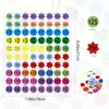 Nuevas pegatinas transfronterizas, pegatinas de puntos de papel recubierto de colores, marcadores de puntos mensuales para clasificación, pegatinas redondas autoadhesivas escritas a mano