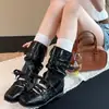 [En Stock] Botines Deportivos de Ballet Desmontables Dual-Wear para Mujer, Botas Frescas con Cordones para Primavera/Verano, Suela Gruesa, Punta Cuadrada