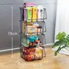 Prateleira de frutas e vegetais, cesta de vegetais, prateleira de armazenamento de lanches, prateleira de armazenamento de cozinha, cesta de vegetais espessa e móvel, armazenamento extra espesso