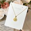 Collar de plata esterlina S925 para mujer, colgante amarillo del Dios de la Riqueza, cadena de clavícula, colgante personalizado que combina con todo, cadena de cuello delicada de alta gama.
