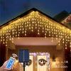 Fita de Gelo LED Transfronteiriça Cascata Céu Estrelado Luzes Cordão de Luzes Exterior À Prova D'água À Prova de Sol Luzes de Água Corrente Luzes Decorativas