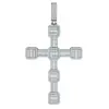 Colgante de cruz de plata de ley S925 totalmente engastado con diamantes, estilo religioso vintage, collar unisex moderno, admite pedidos mixtos