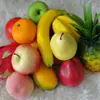 Enfeites de frutas realistas com peso, modelos de maçã biônicos, modelos de vegetais realistas, decorações de frutas falsas, enfeites de uva, adereços
